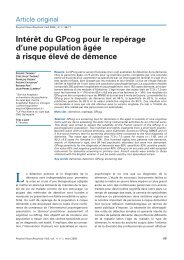 IntÃ©rÃªt du GPcog pour le repÃ©rage d'une population Ã¢gÃ©e Ã  risque ...