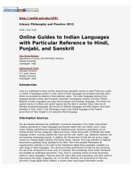 Online Guides to Indian Languages with Particular Reference to ...
