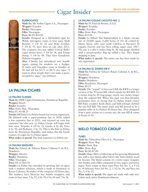 PADRÓN 1964 VERTICAL - Cigar Aficionado