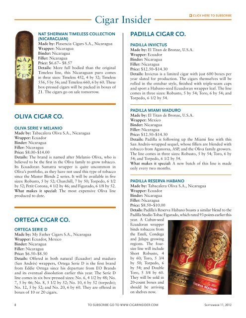 PADRÓN 1964 VERTICAL - Cigar Aficionado