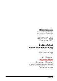 Bildungsplan - Berufsbildnerverein Raum- und Bauplanung Schweiz
