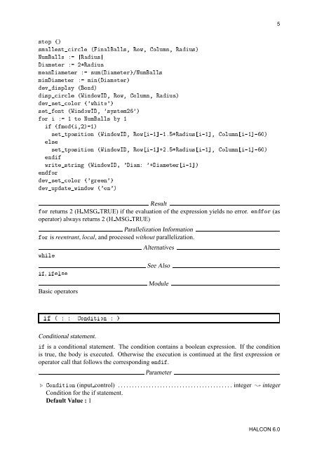 HDevelop User's Manual