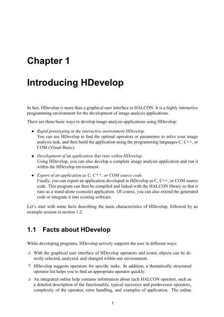 HDevelop User's Manual