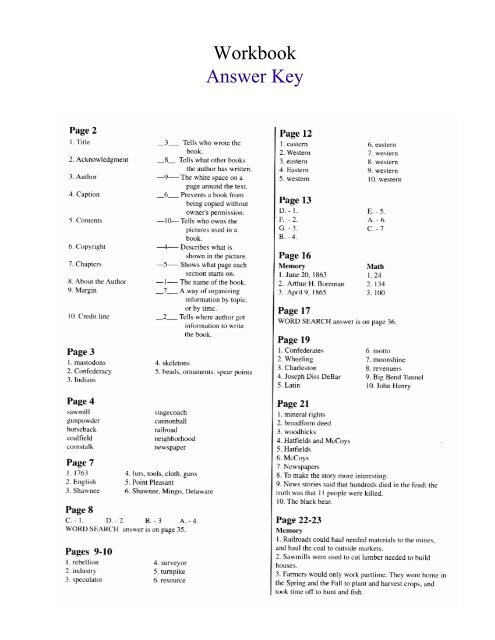 Workbook Answer Key Genki Answer Key (3rd Edition)