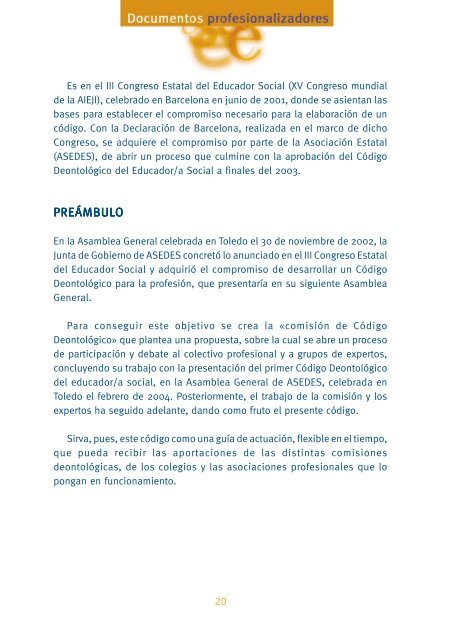 Documentos profesionalizadores (Castellano). Incluye - Eduso.net