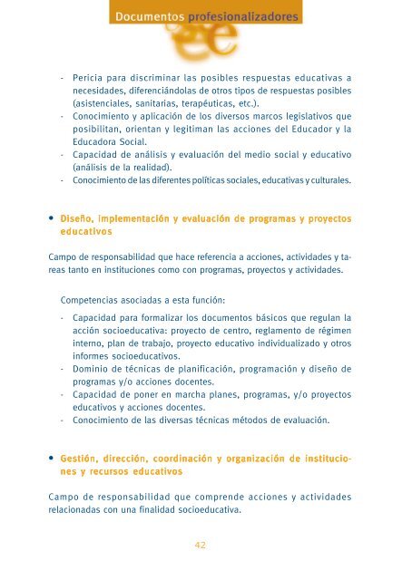 Documentos profesionalizadores (Castellano). Incluye - Eduso.net