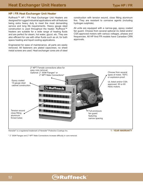 Ruffneck Fr Frost Resistant Heat Exchanger Unit Heater Hp High