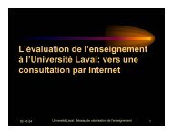 L'Ã©valuation de l'enseignement Ã  l'UniversitÃ© Laval - La SociÃ©tÃ© ...