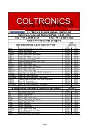 2009 Xuron Cutters Price List Confidential