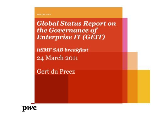 Global Status Report on the Governance of Enterprise IT (GEIT) 24 ...