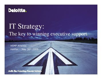 IT Strategy - the Key to Winning Executive Support - itSMF Canada