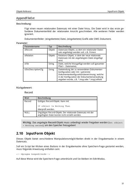 combit Relationship Manager - Objekt-Referenz - combit GmbH