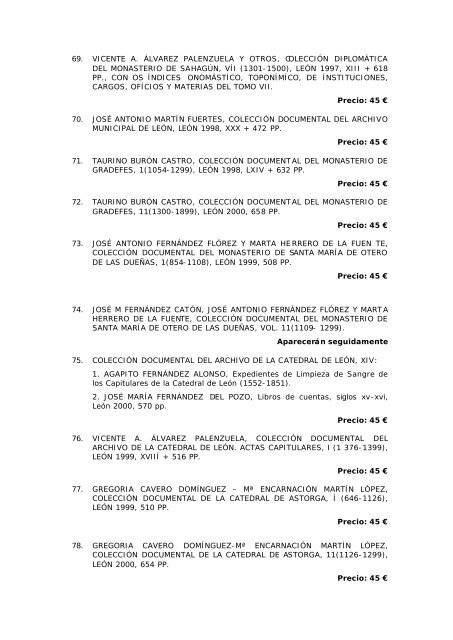 colecciÃ³n fuentes y estudios de historia leonesa - Caja EspaÃ±a