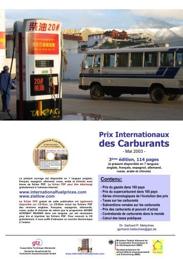 Prix Internacionaux des Carburantes - Zietlow