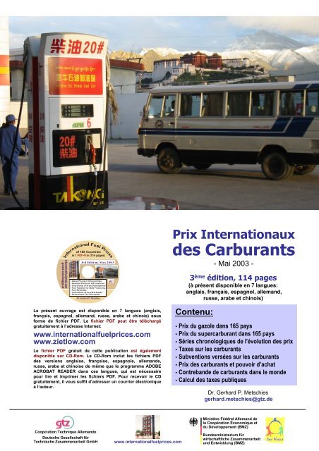 Prix Internacionaux Des Carburantes Zietlow
