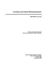 Cundaline and Callawa Mining Operations - Environmental ...