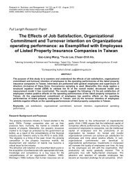 The Effects of Job Satisfaction, Organizational Commitment and ...
