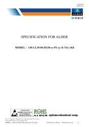 SPECIFICATION FOR ALDER - REGO-Lighting GmbH