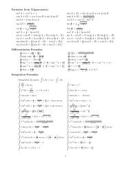 Formulas from Trigonometry: sin2 A + cos 2 A = 1 sin(A Â± B ...