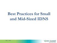 Best Practices for Small and Mid-Sized IDNS - IDN Summit and Expo