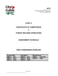 LEVEL 2 CERTIFICATE OF COMPETENCE FOREST MACHINE OPERATIONS ...