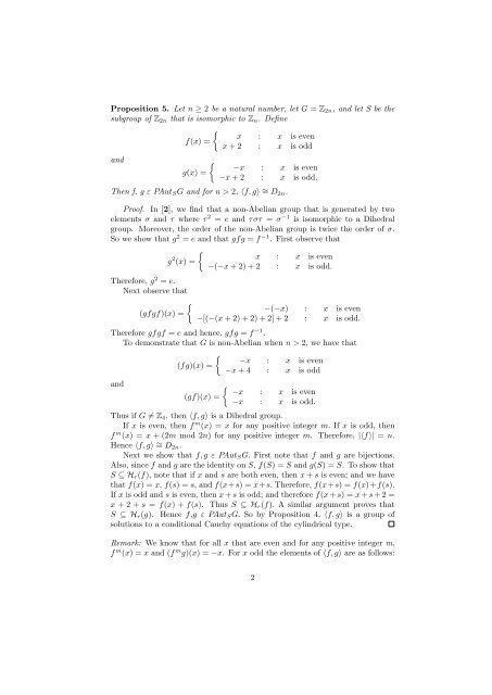 A New Representation of the Dihedral Groups - MAA Sections