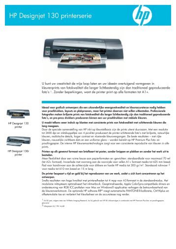 HP Designjet 130 printerserie - CADkoop