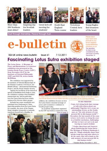 Fascinating Lotus Sutra exhibition staged - SGI-UK E-Bulletin and ...