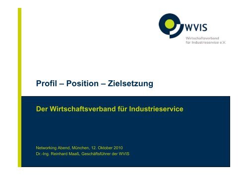Der Wirtschaftsverband für Industrieservice - WVIS ...