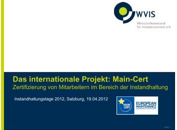 Main-Cert - WVIS Wirtschaftsverband für Industrieservice e.V.