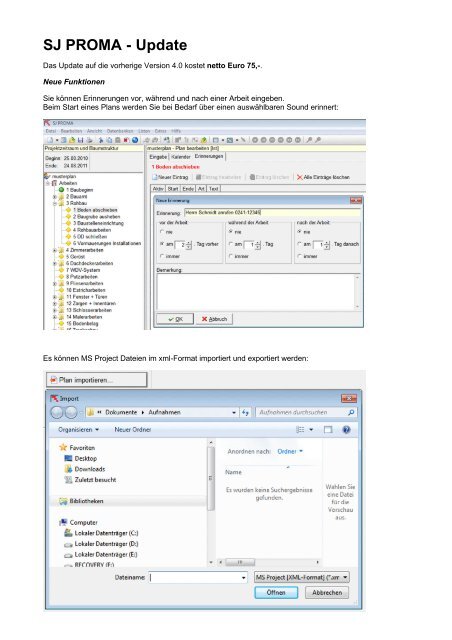 SJ PROMA - Update - SJ Software GmbH