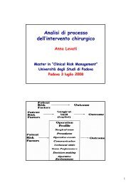 Analisi di processo dell'intervento chirurgico