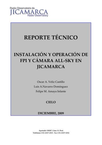 REPORTE TÃCNICO - Radio Observatorio de Jicamarca