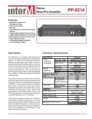 Stereo Mixer/Pre-Amplifier PP-9214