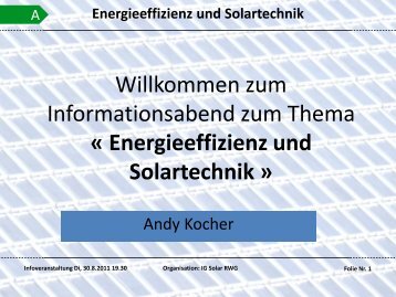 Energieeffizienz und Solartechnik - IG Solar Rapperswil - Wengi ...