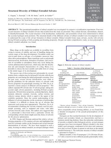 Structural Diversity of Ethinyl Estradiol Solvates