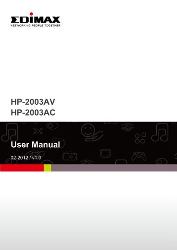 HP-2003AV HP-2003AC User Manual - Edimax