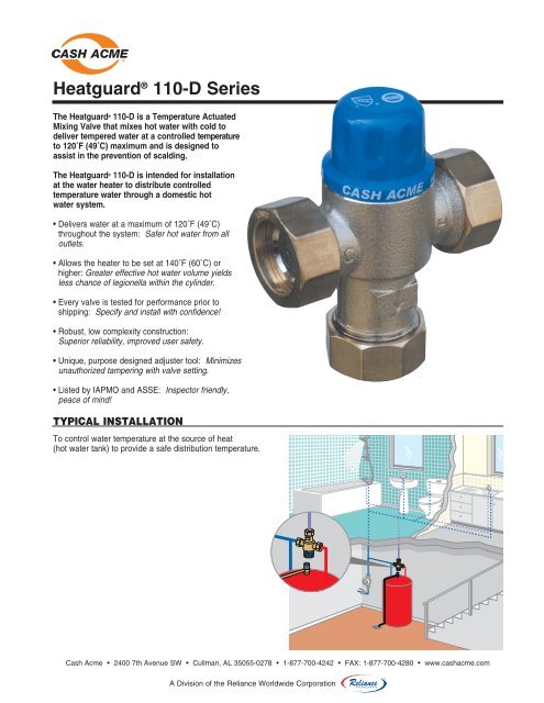 SharkBiteÂ® HG 110-D Sales Sheet - Cash Acme