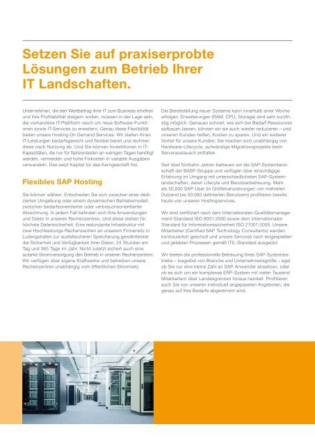 SAP Hosting on Demand - BASF IT Services