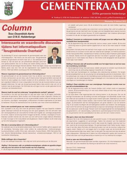 Publicaties Halderbergse Bode, 13 februari 2013 - Gemeente ...