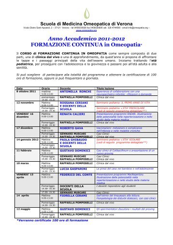 Scarica PDF del corso - Omeopatia