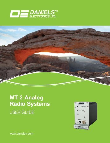 Daniels MT-3 Analog Radio Systems User Guide - Daniels Electronics