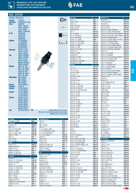 SWITCHES AND SENSORS INTERRUPTORES Y SENSORES ...