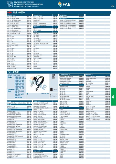 SWITCHES AND SENSORS INTERRUPTORES Y SENSORES ...