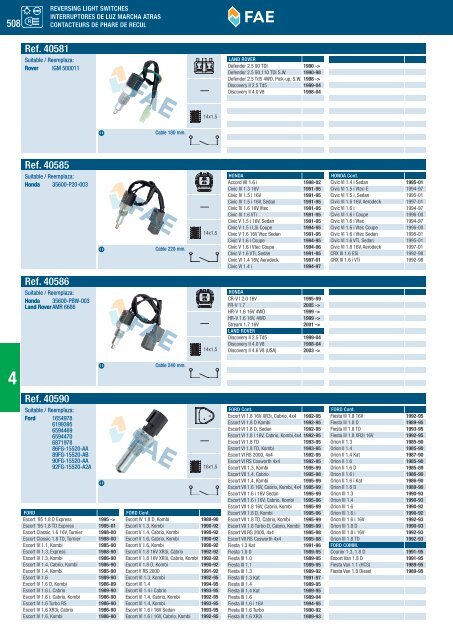 SWITCHES AND SENSORS INTERRUPTORES Y SENSORES ...