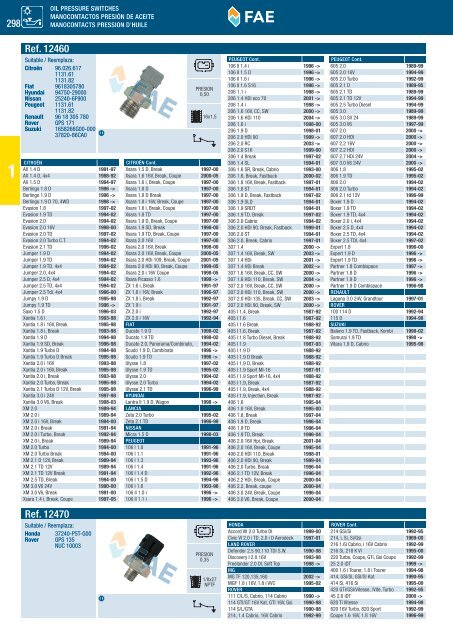 SWITCHES AND SENSORS INTERRUPTORES Y SENSORES ...