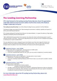 The Leading Learning Partnership - HTI