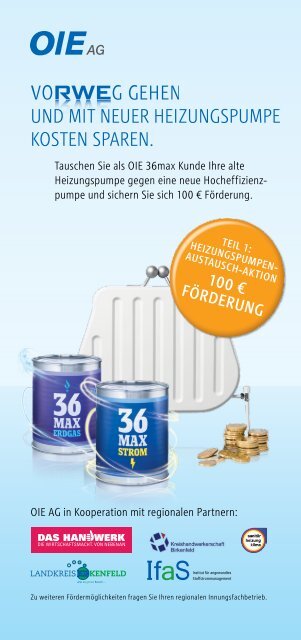 UND MIT NEUER HEIZUNGSPUMPE KOSTEN SPAREN. - OIE AG UND MIT NEUER HEIZUNGSPUMPE KOSTEN SPAREN. - OIE AG