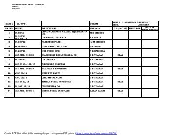 THE MAHARASHTRA SALES TAX TRIBUNAL BENCH -I AUGUST ...