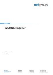 Handelsbetingelser - Netgroup